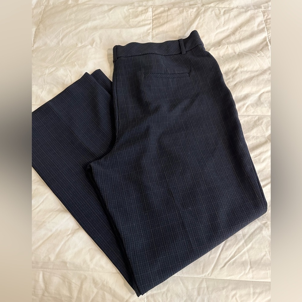 Dress slacks - black and blue‎ plaid.